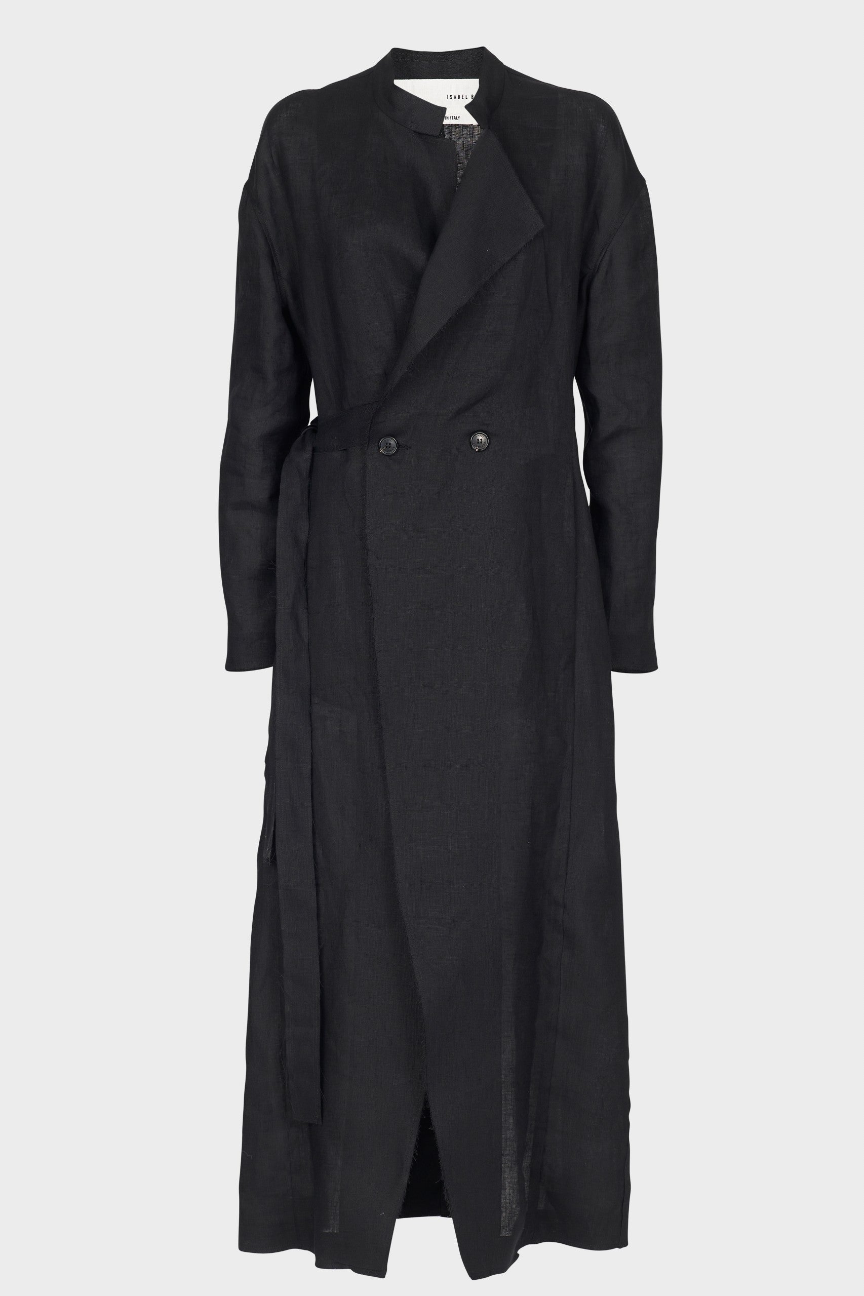ISABEL BENENATO Linen Long Double-Breasted Outerwear | Chi